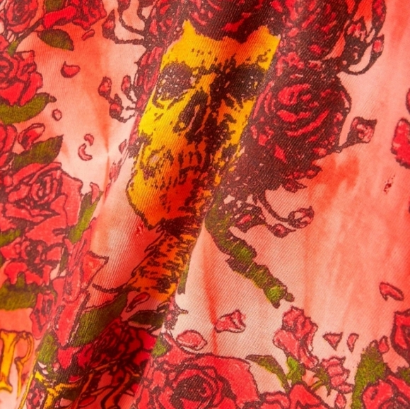 Madeworn Grateful Dead Distressed Tie Dye Relax T-ShirtSize S Red Orange - Picture 10 of 10